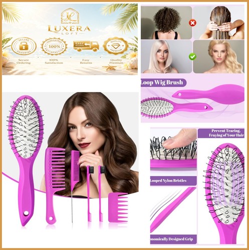 Wig brush comb set pieces - comb, 6