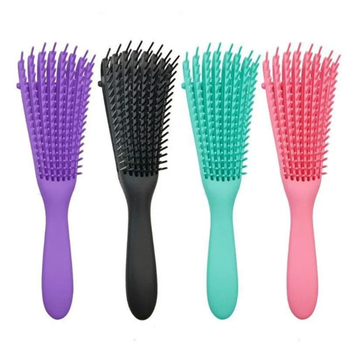 Purple detangling hair brush - hair,