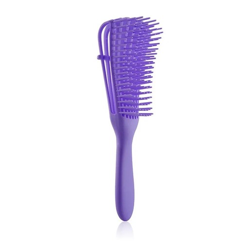 Purple detangling hair brush - hair,