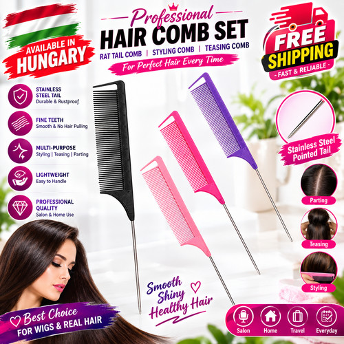 Stainless steel rat tail comb - rat,