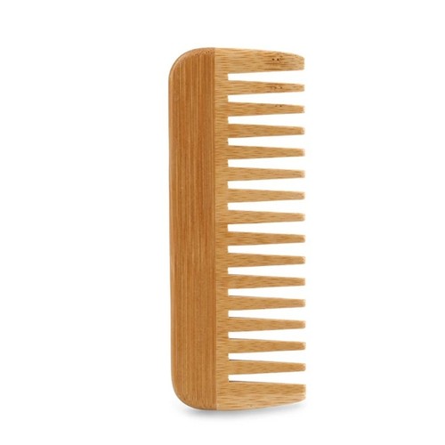 Bamboo wide tooth comb - tooth,