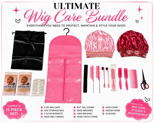 12pc wig care kit bonnet - wig,